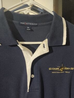 3 Official Port Authority Polo Style Men's 2XL Shirts Golden Wings Elite Clu